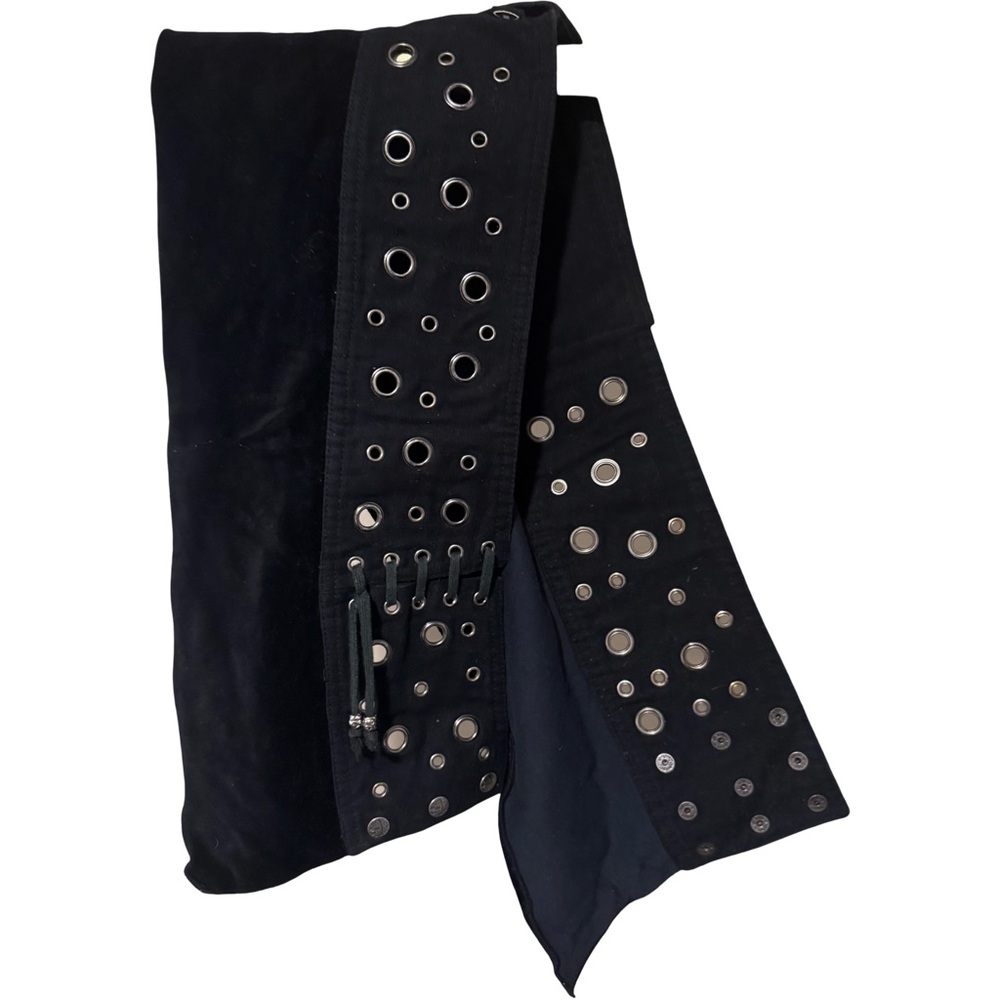 Black Cargo belt with Silver Grommets
